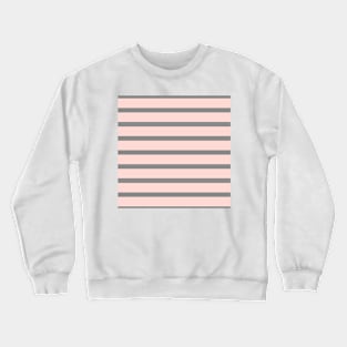 Grey and Pink Stripes Crewneck Sweatshirt